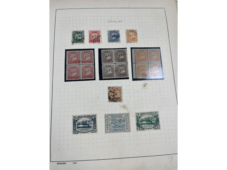 including Shanghai, Chefoo, Chungking, Kewkiang. Mostly Shanghai LPO stamps. Plus two pieces. Large quantity. Please view.
